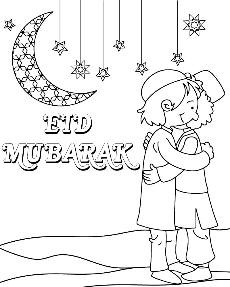Dibujo de Childrens Eid Coloring Page para Colorear