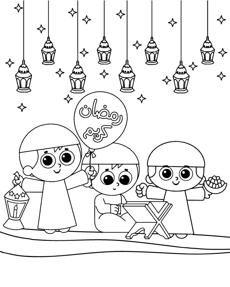 Dibujo de Eid Clothing Coloring Page For Kid para Colorear