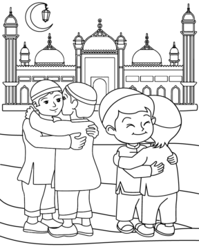 Dibujo de Eid Sweets Coloring Page For Child para Colorear