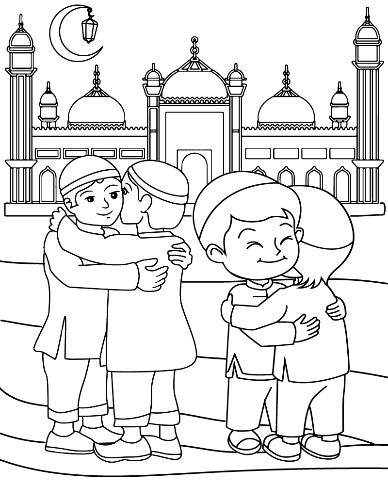 Dibujo de Eid Sweets Coloring Page For Child para Colorear