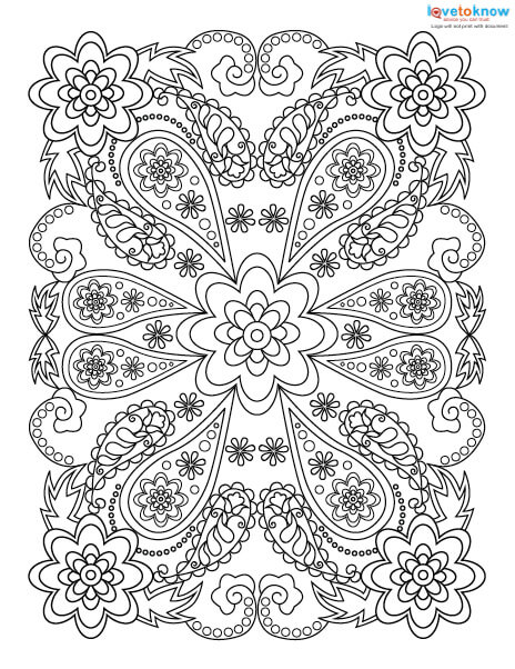 Dibujo de Alivio del Estrs para Adultos para Colorear
