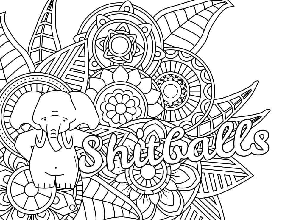Dibujo de Bolas de Mierda para Colorear