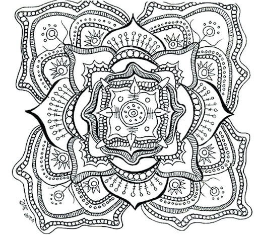 Dibujo de Patrn de Alivio del Estrs para Colorear