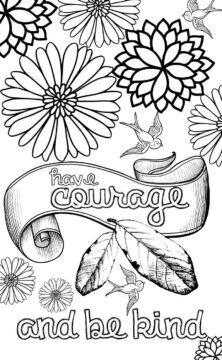 Dibujo de Ten Coraje y S Amable para Colorear