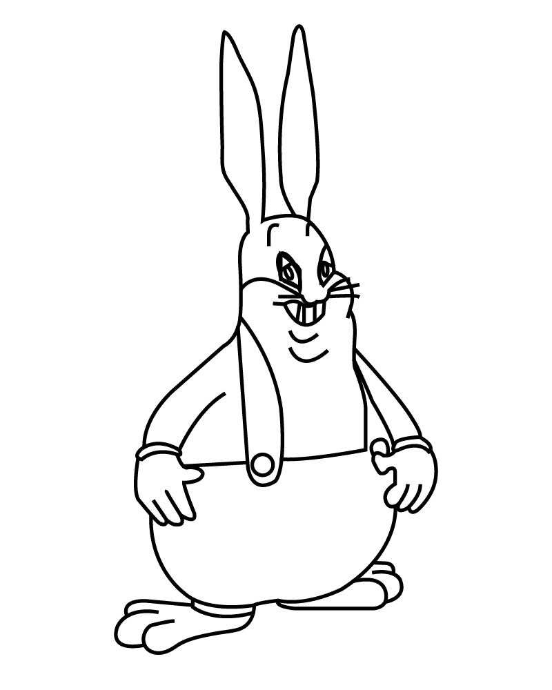Dibujo de Big Chungus Of The Amazing Digital Circus Coloring Pagepng para Colorear