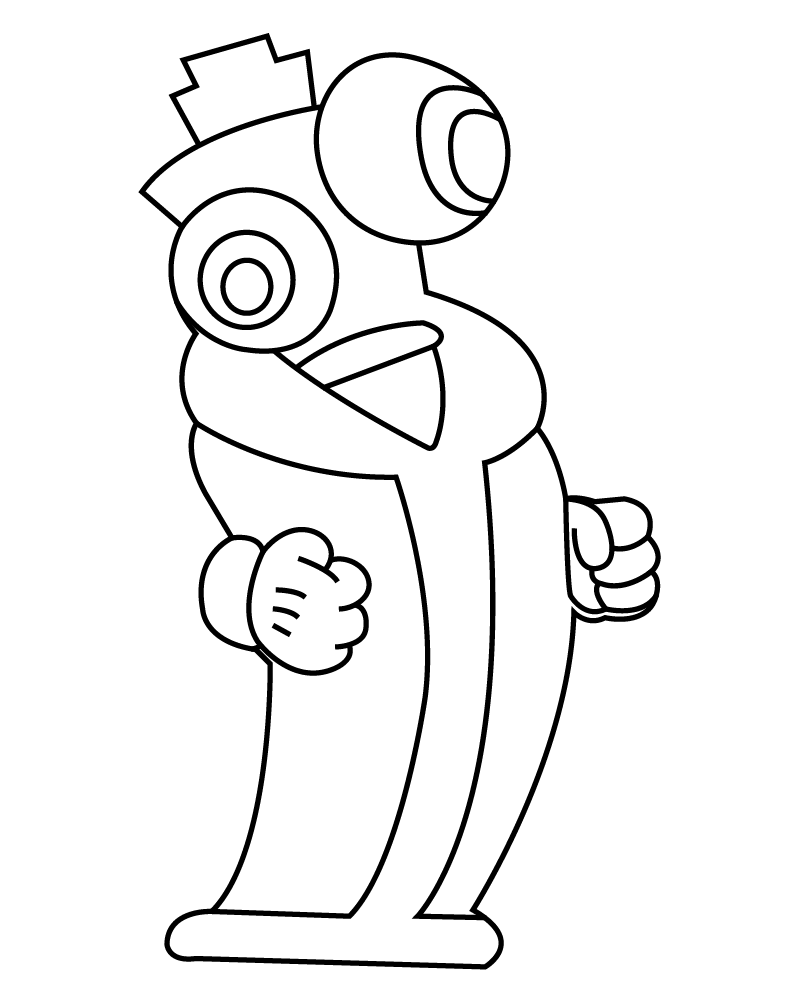Dibujo de Cute Kinger From The Amazing Digital Circus Coloring Pagepng para Colorear