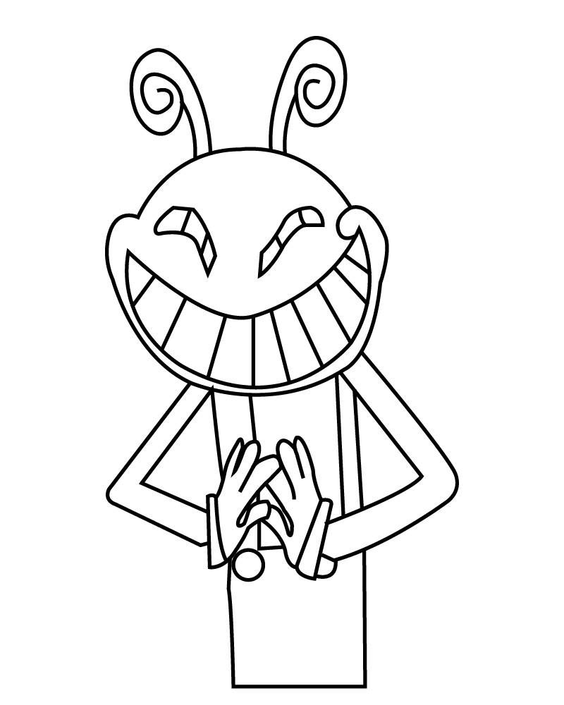 Dibujo de Jax Of The Amazing Digital Circus Coloring Pagepng para Colorear