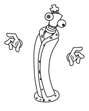 Dibujo de Kinger From The Amazing Digital Circus Coloring Pagepng para Colorear