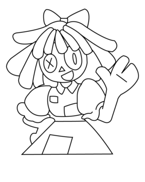 Dibujo de Ragatha Waving Her Hand Coloring Pagepng para Colorear