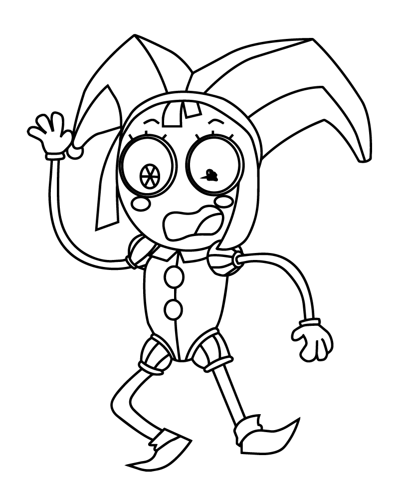 Dibujo de Shocked Pomni Coloring Pagepng para Colorear