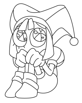 Dibujo de The Amazing Digital Circus Pomni Coloring Pagepng para Colorear