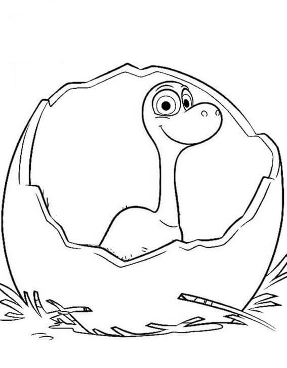Dibujo de Arlo en Huevo para Colorear