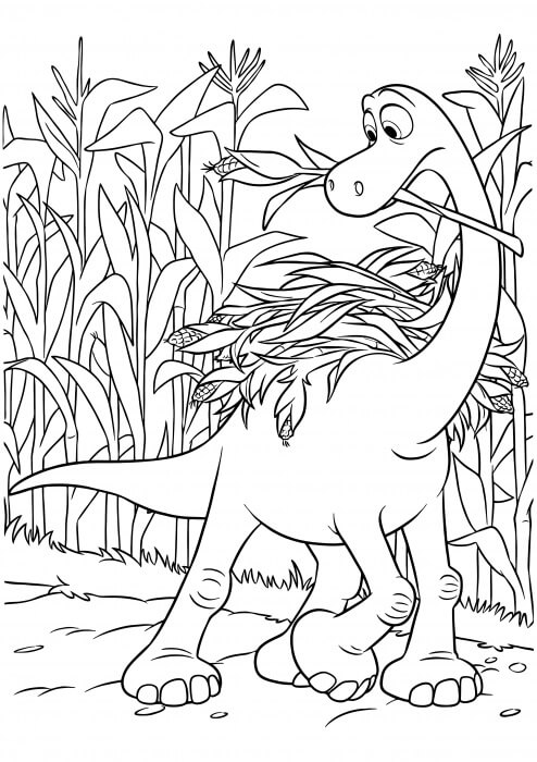 Dibujo de Arlo en el Maizal para Colorear