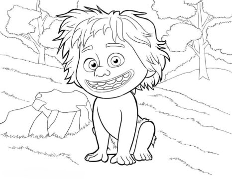 Dibujo de Spot de el Buen Dinosaurio para Colorear