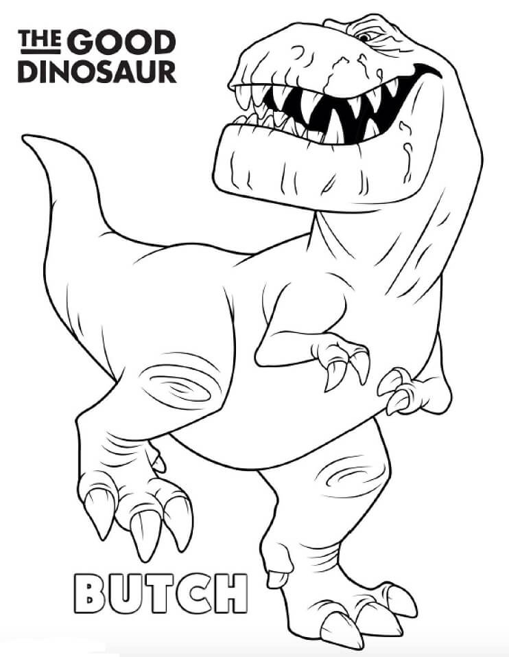Dibujo de T Rex Butch para Colorear