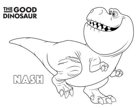 Dibujo de T Rex Nash para Colorear