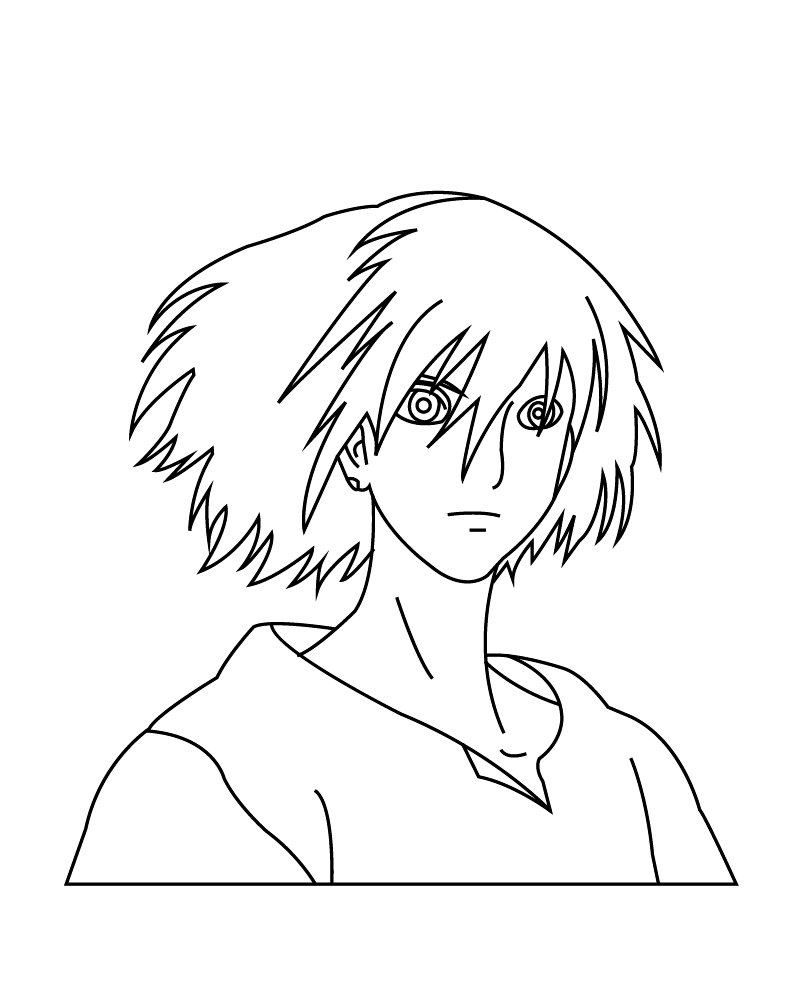 Dibujo de Howl From Howls Moving Castle Coloring Page para Colorear
