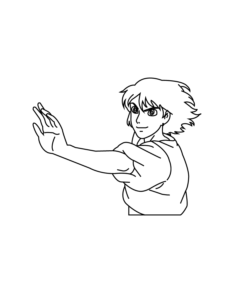 Dibujo de Howls Moving Castle Printable Coloring Page para Colorear