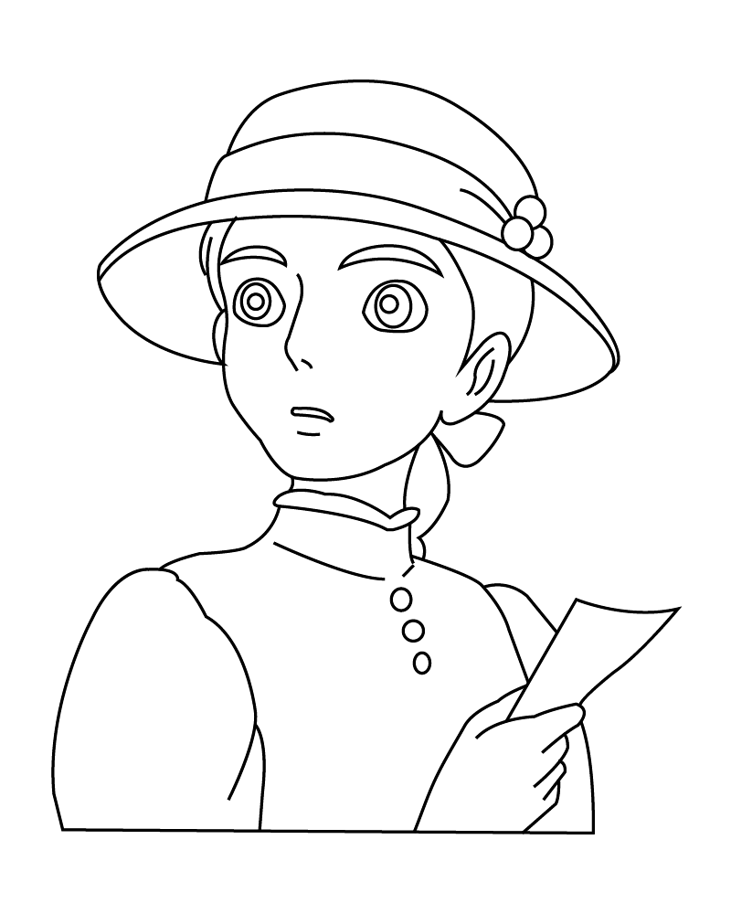 Dibujo de Pretty Sophie Hatter Coloring Page para Colorear