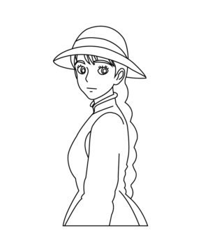 Dibujo de Sophie From Hows Moving Castle Coloring Page para Colorear