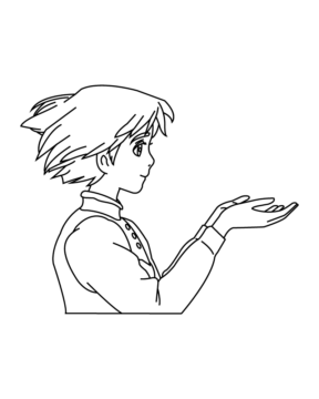 Dibujo de Sophie Hatter Short Hair Coloring Page para Colorear