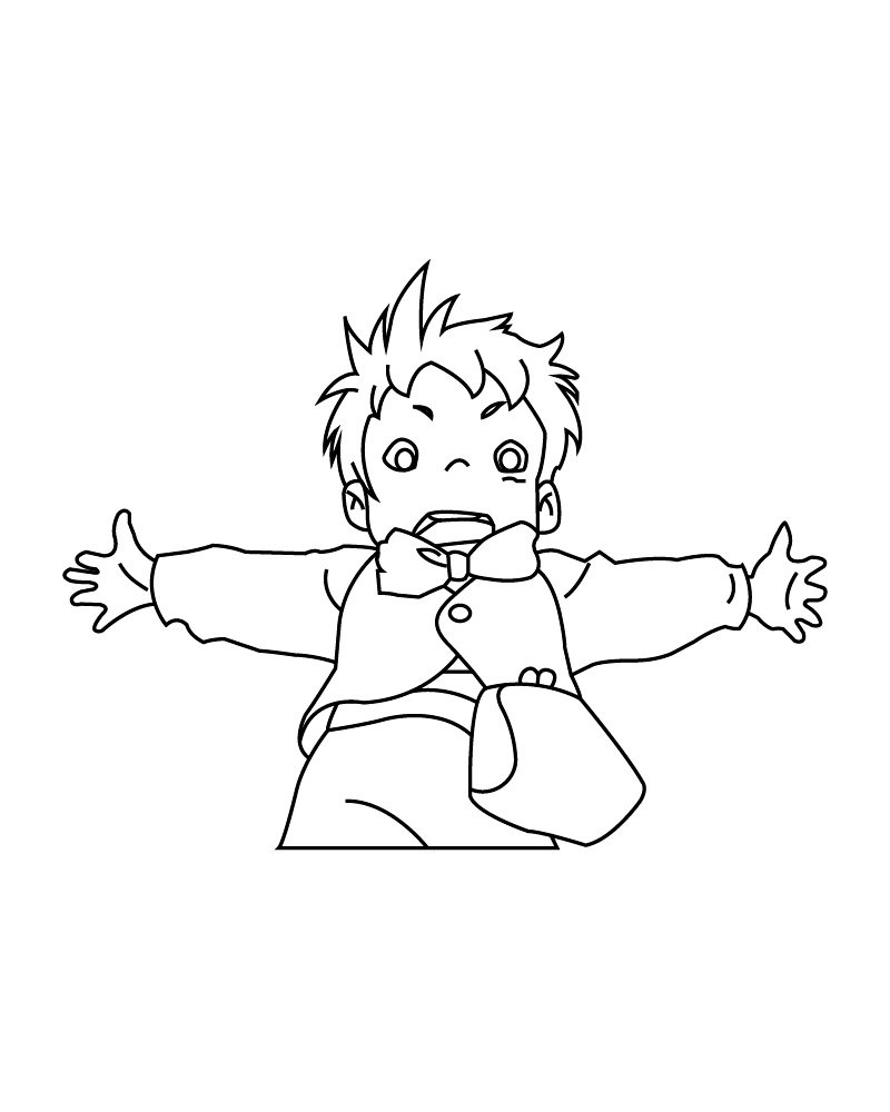 Dibujo de Studio Ghibli Character Coloring Page para Colorear
