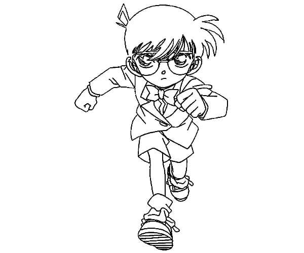 Dibujo de Conan Corriendo para Colorear