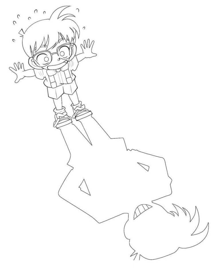 Dibujo de Conan Divertido para Colorear