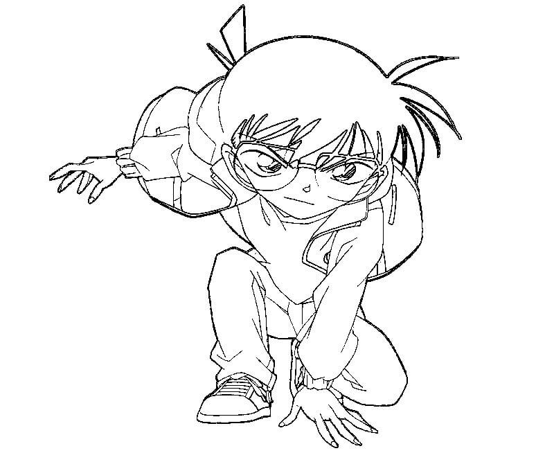 Dibujo de Conan Sonriendo para Colorear