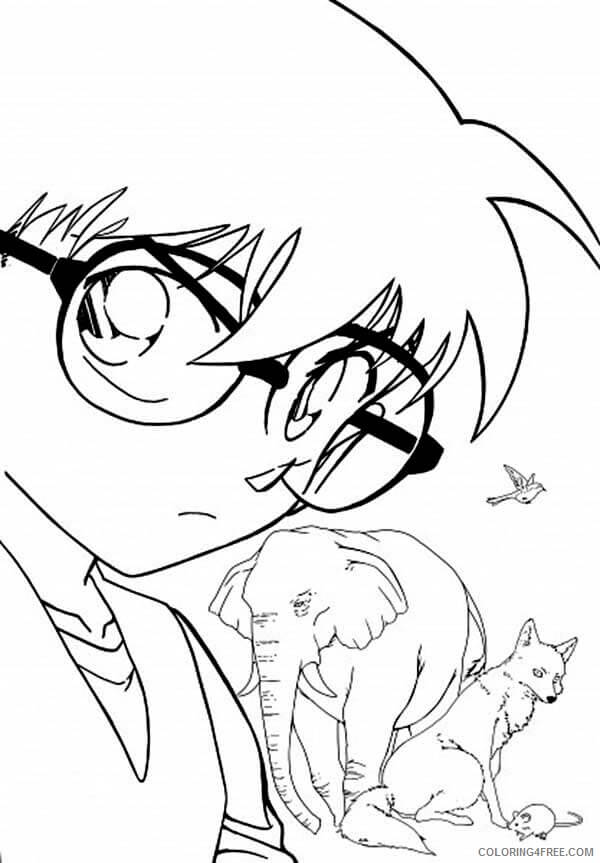 Dibujo de Conan y Animals para Colorear
