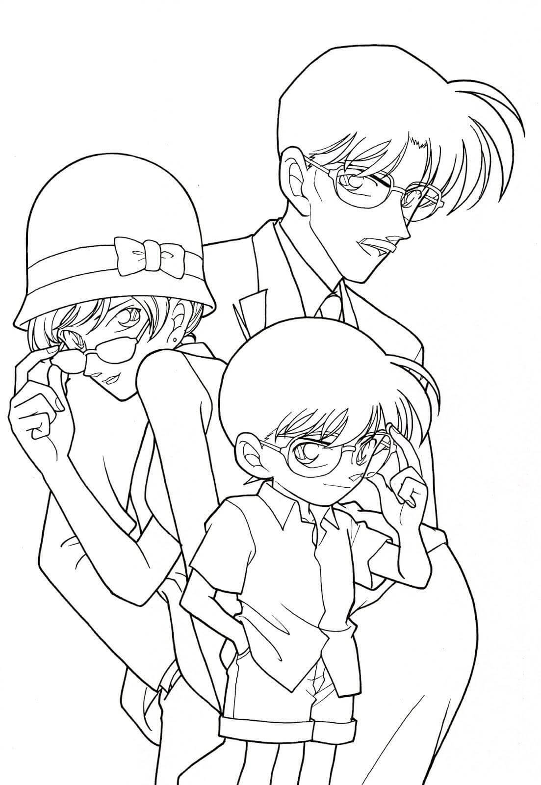 Dibujo de Familia de Conan para Colorear
