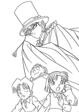 Dibujo de Kid Kaitor y Amigos de Conan para Colorear