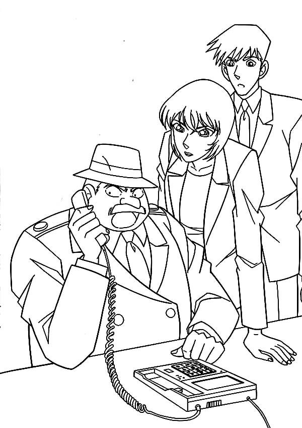 Dibujo de Personajes del Departamento de Polica de Tokio para Colorear