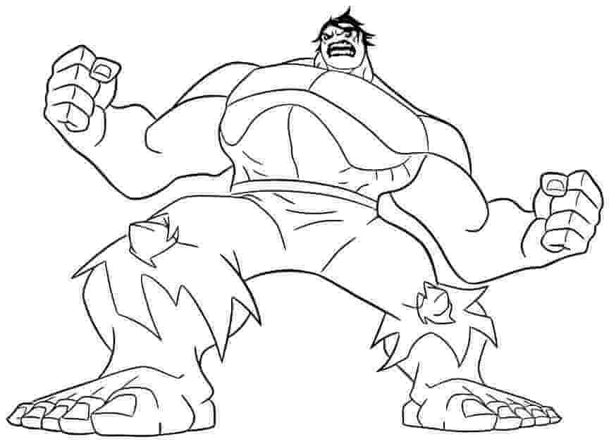 Dibujo de Hulk Enojado para Colorear