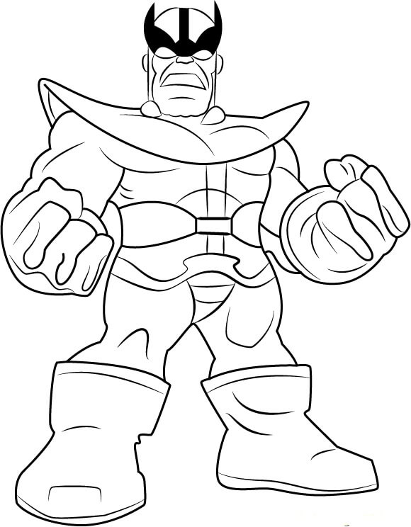Dibujo de Lindo Thanos para Colorear
