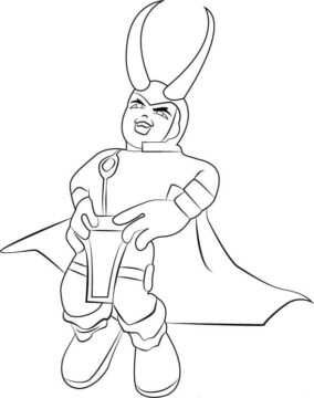 Dibujo de Loki Divertido para Colorear