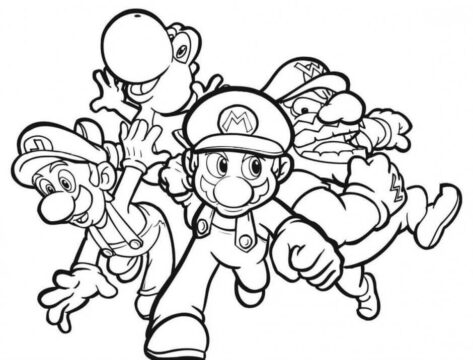 Dibujo de Superhroe Mario para Colorear