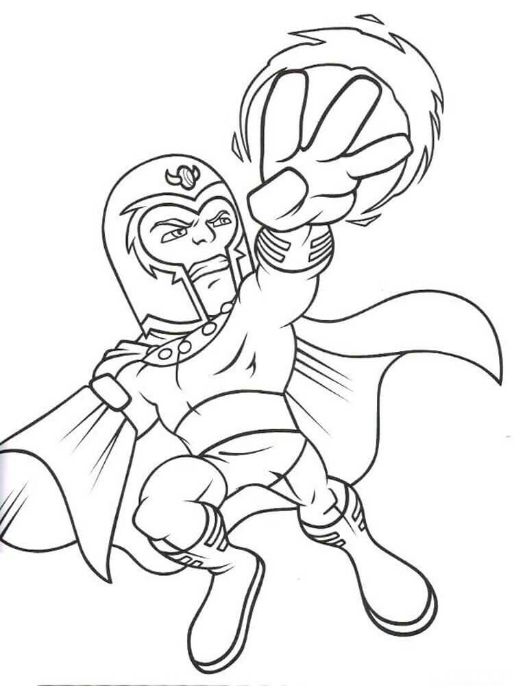 Dibujo de X Men Volando para Colorear