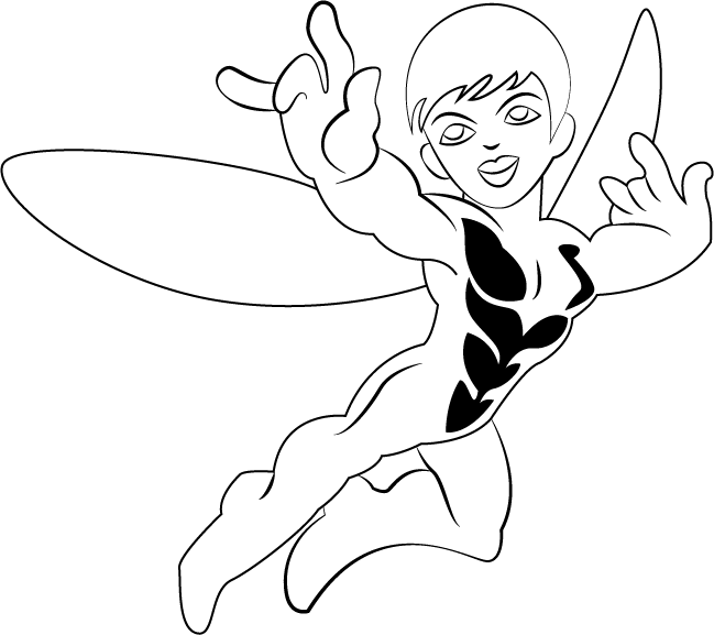 Dibujo de Avispa Volando para Colorear