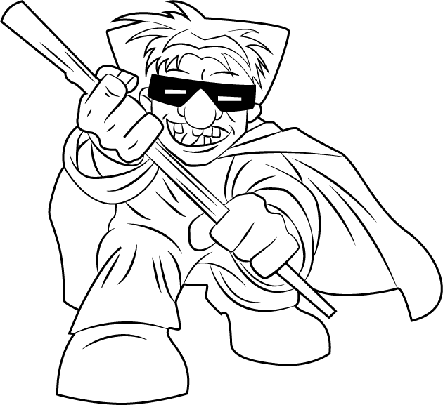Dibujo de Feliz Hombre Topo para Colorear