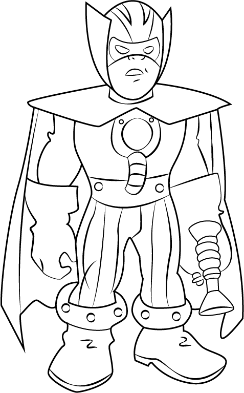 Dibujo de Fundidor con Pistola para Colorear