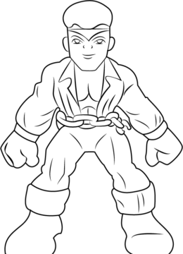 Dibujo de Luke Cage Fuerte para Colorear