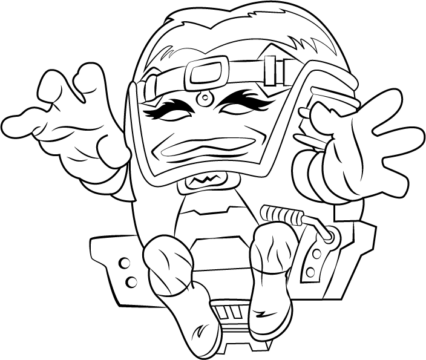 Dibujo de Modok Volando para Colorear