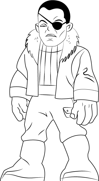 Dibujo de Nick Fury para Colorear