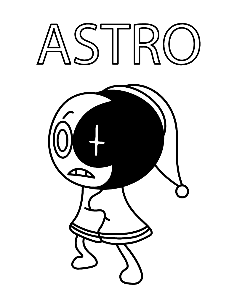 Dibujo de Dandy S World Astro Coloring Page para Colorear
