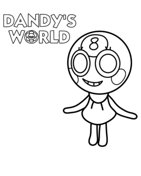 Dibujo de Dandy S World Dandy Coloring Page para Colorear
