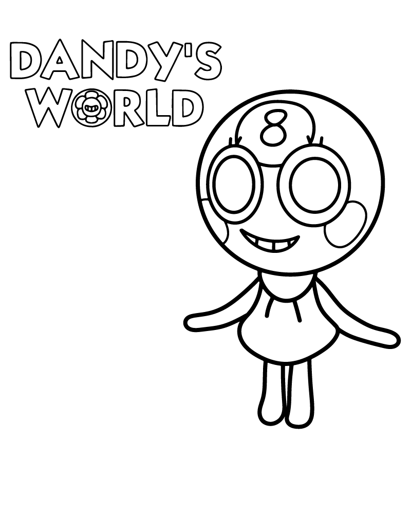 Dibujo de Dandy S World Dandy Coloring Page para Colorear