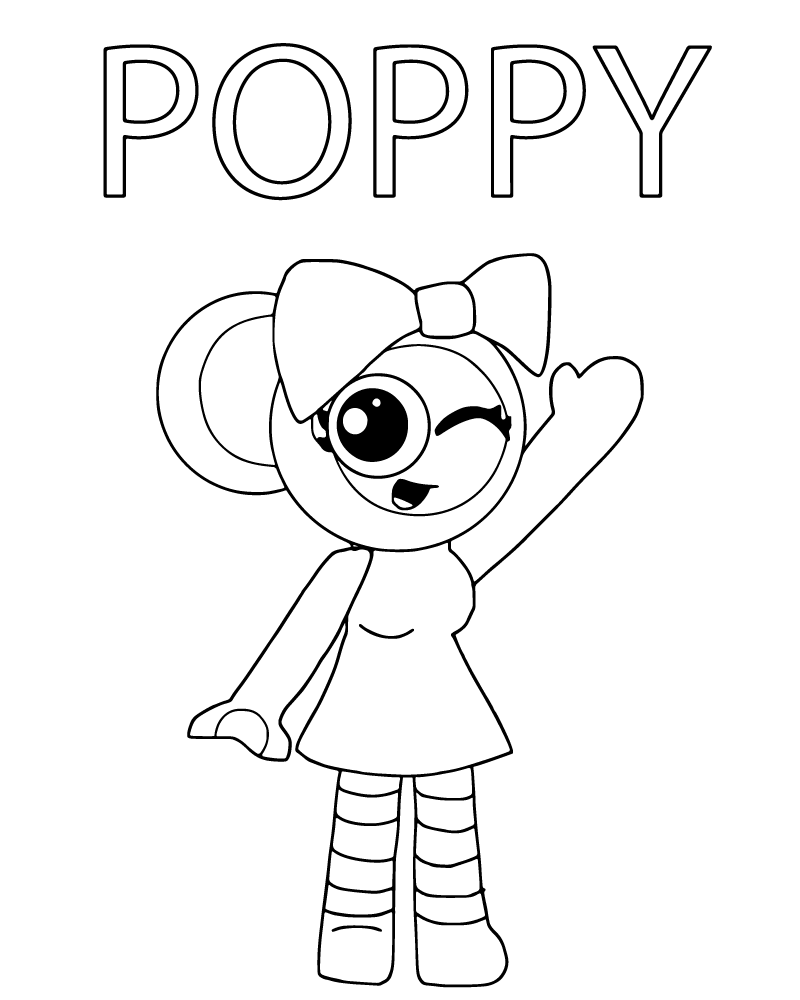 Dibujo de Dandy S World Poppy Coloring Page para Colorear