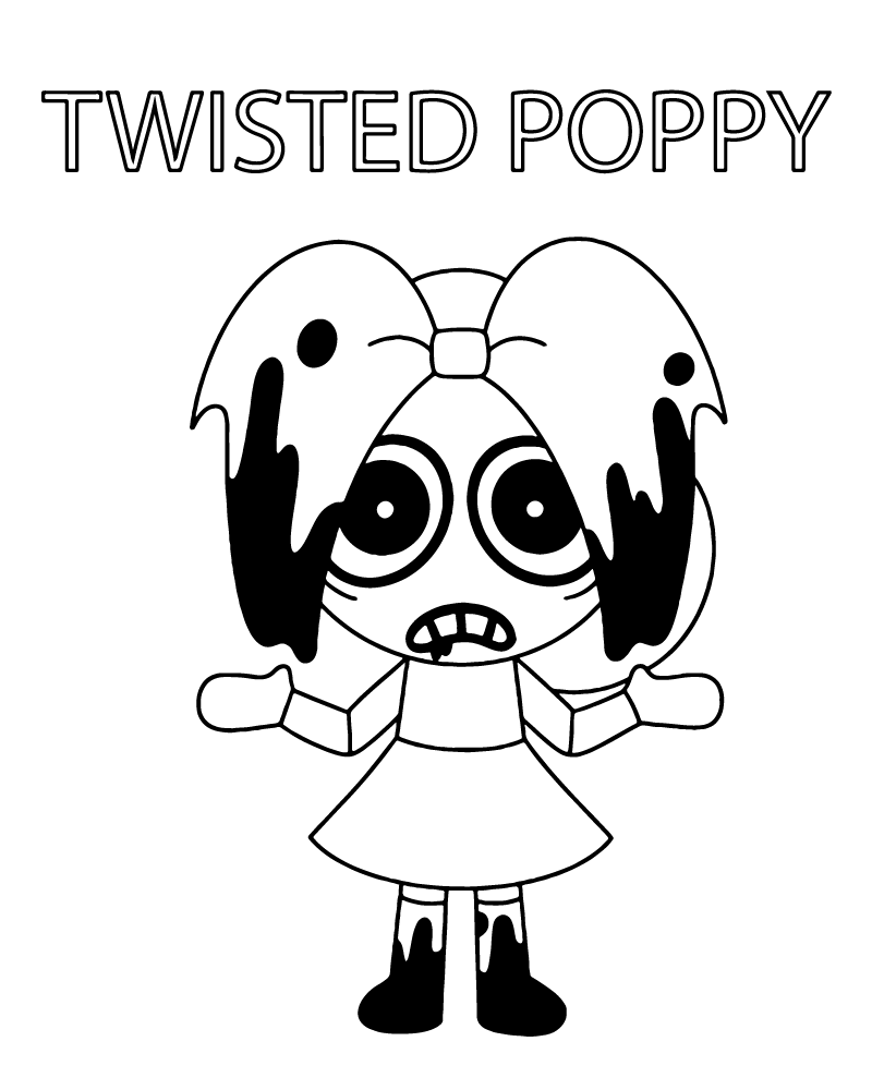 Dibujo de Dandy S World Twisted Poppy Coloring Page para Colorear