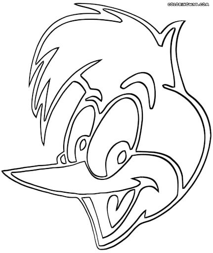 Dibujo de Pjaro Carpintero Leoso para Colorear